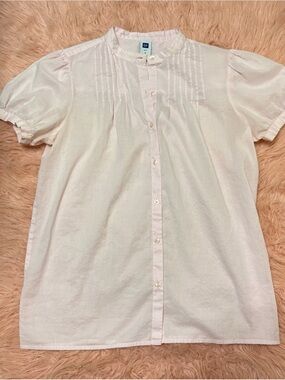 GAP Light Pink Button-Down Short Sleeve Shirt